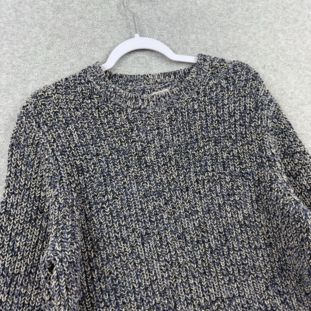 Wallace & Barnes Sweater‎ Mens L Blue Crewneck Pullover Knit Chunky J Crew Heavy - Picture 3 of 8